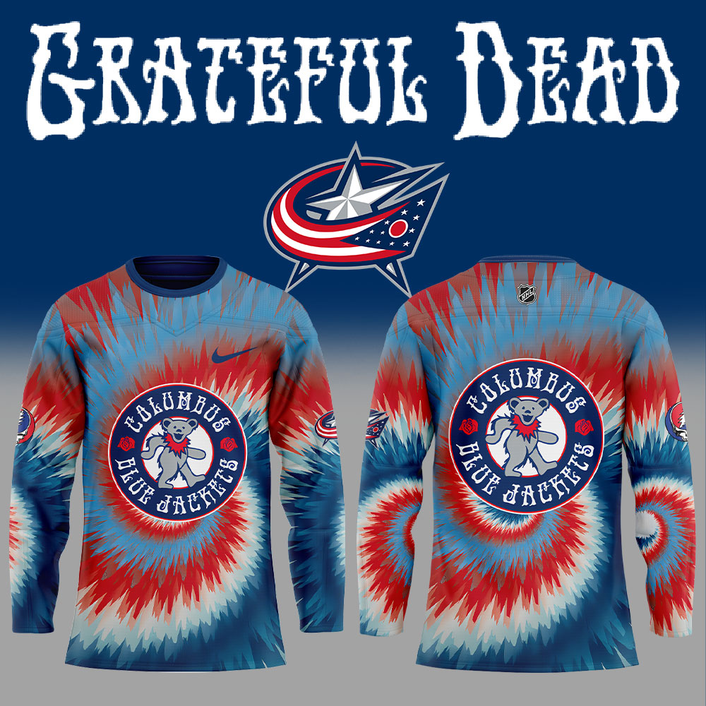 Columbus Blue Jackets Grateful Dead Night Jersey