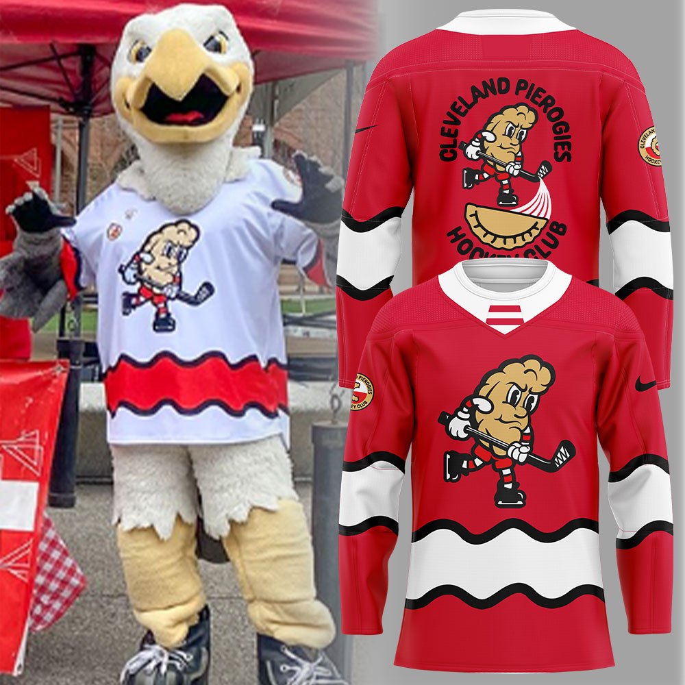 Cleveland Monsters Pierogies Uniform Red Jersey