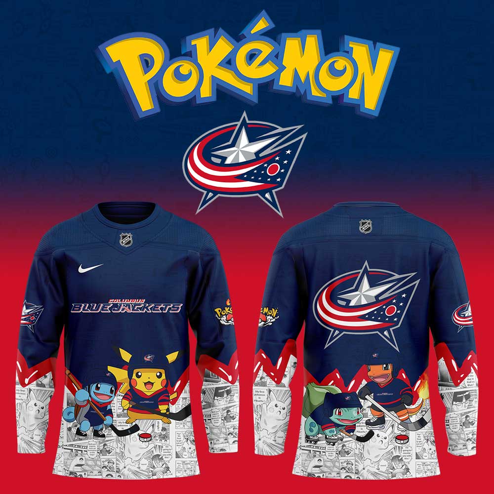 Columbus Blue Jackets X PokeMon New Jersey