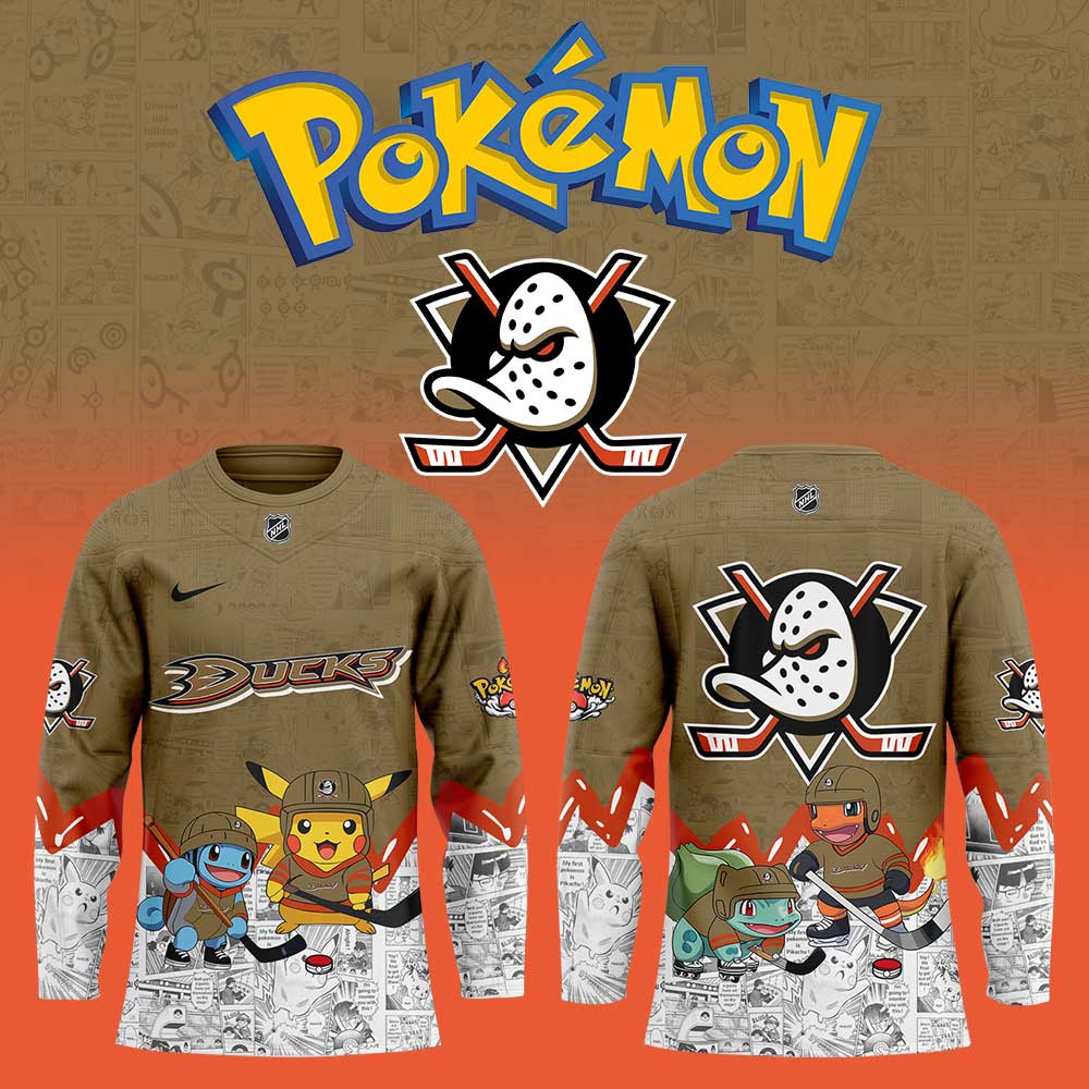 Anaheim Ducks X Pokemon New Jersey