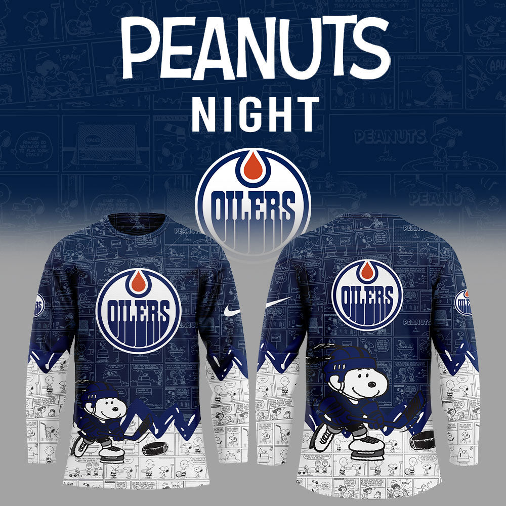 Edmonton Oilers Anniversary Of Peanuts Jersey