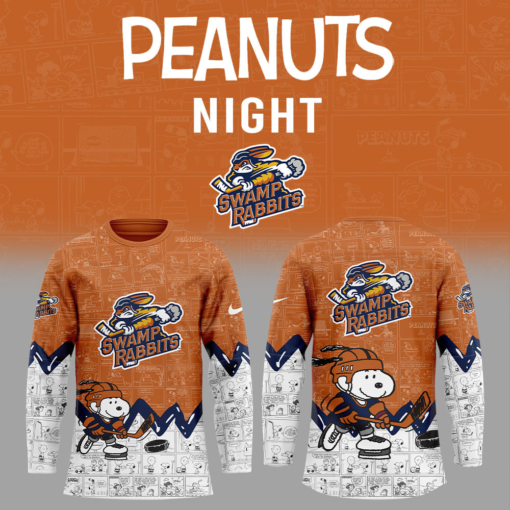 Greenville Swamp Rabbits Anniversary Of Peanuts Jersey
