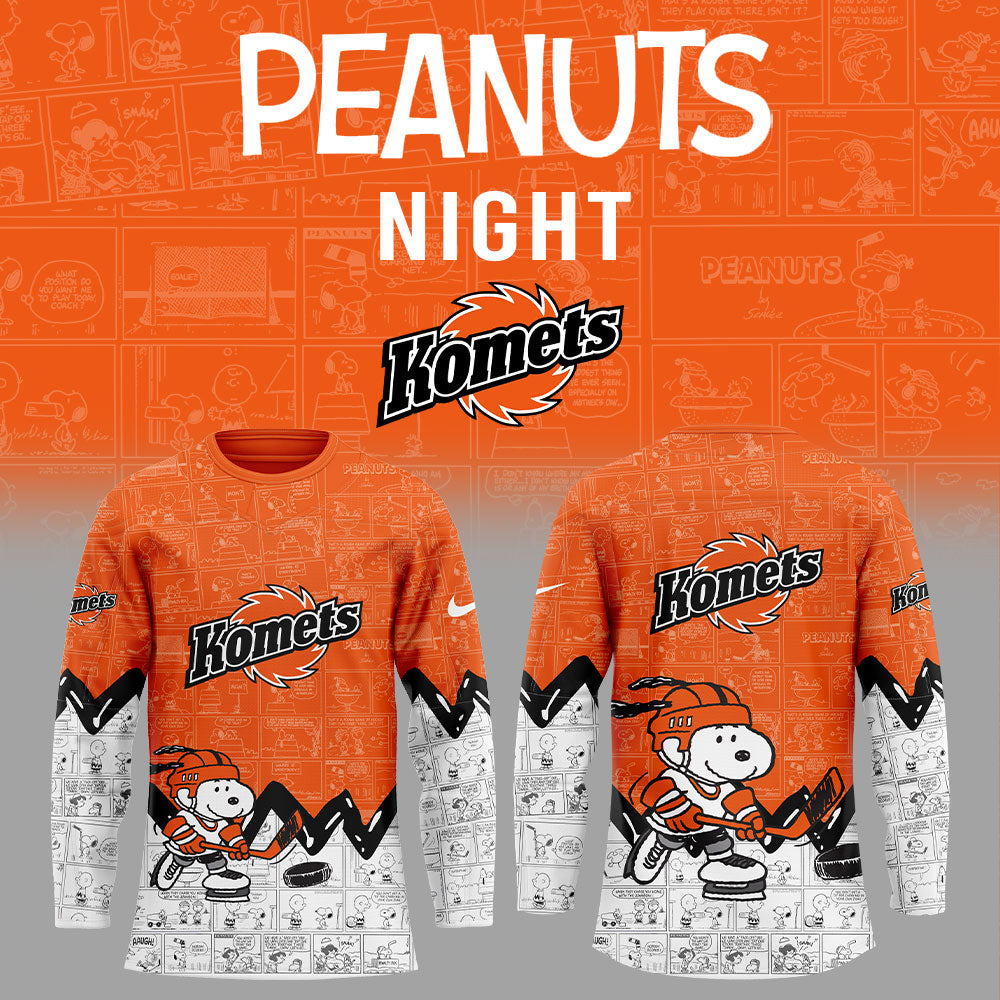 Fort Wayne Komets Anniversary Of Peanuts Jersey