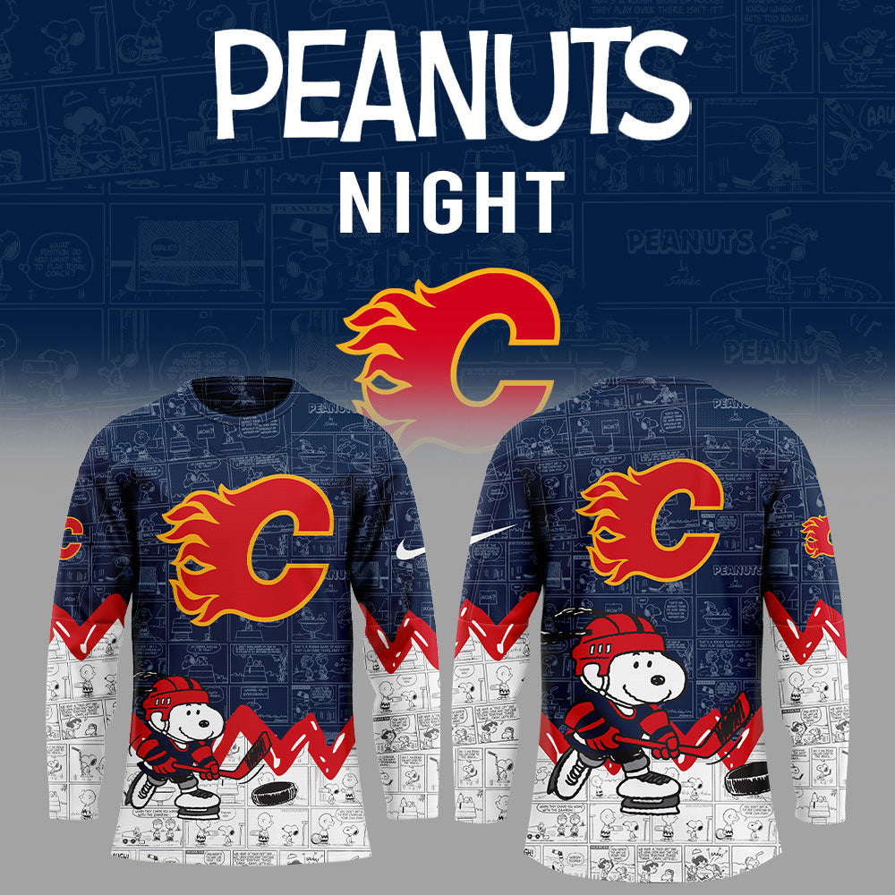 Calgary Flames Anniversary Of Peanuts Jersey