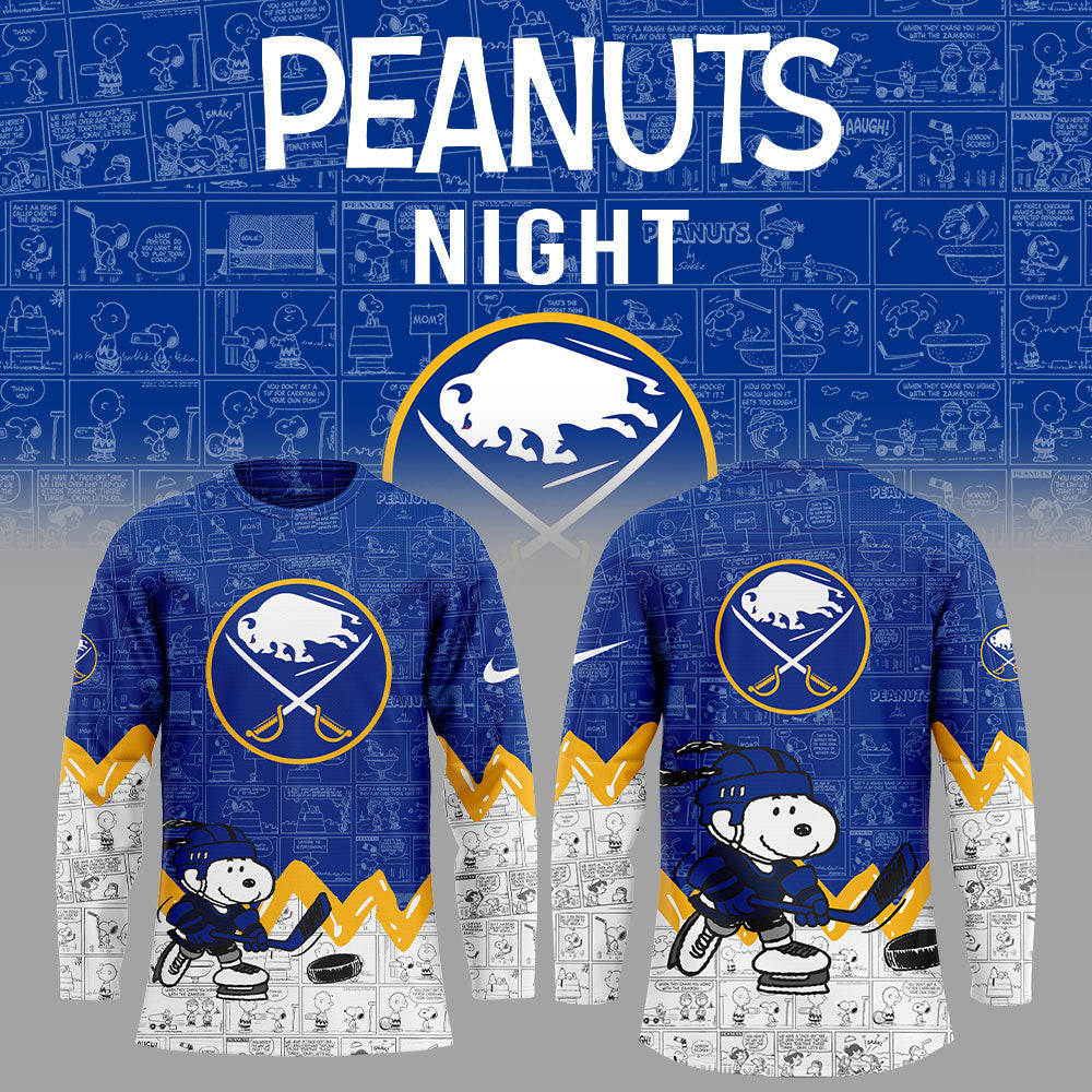 Buffalo Sabres Anniversary Of Peanuts Jersey V2