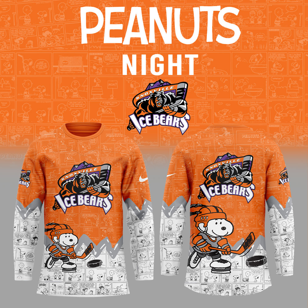 Knoxville Ice Bears Anniversary Of Peanuts Jersey