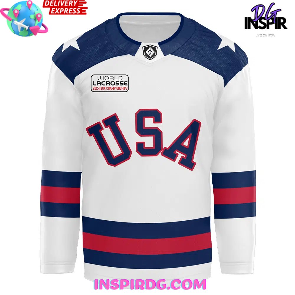 2024 United States Women'S Box White Hockey Jersey