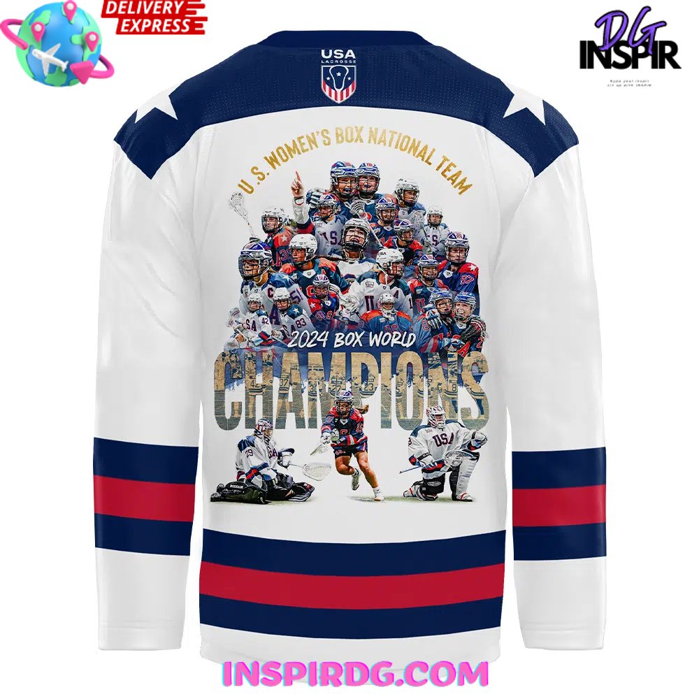 2024 United States Women'S Box White Hockey Jersey