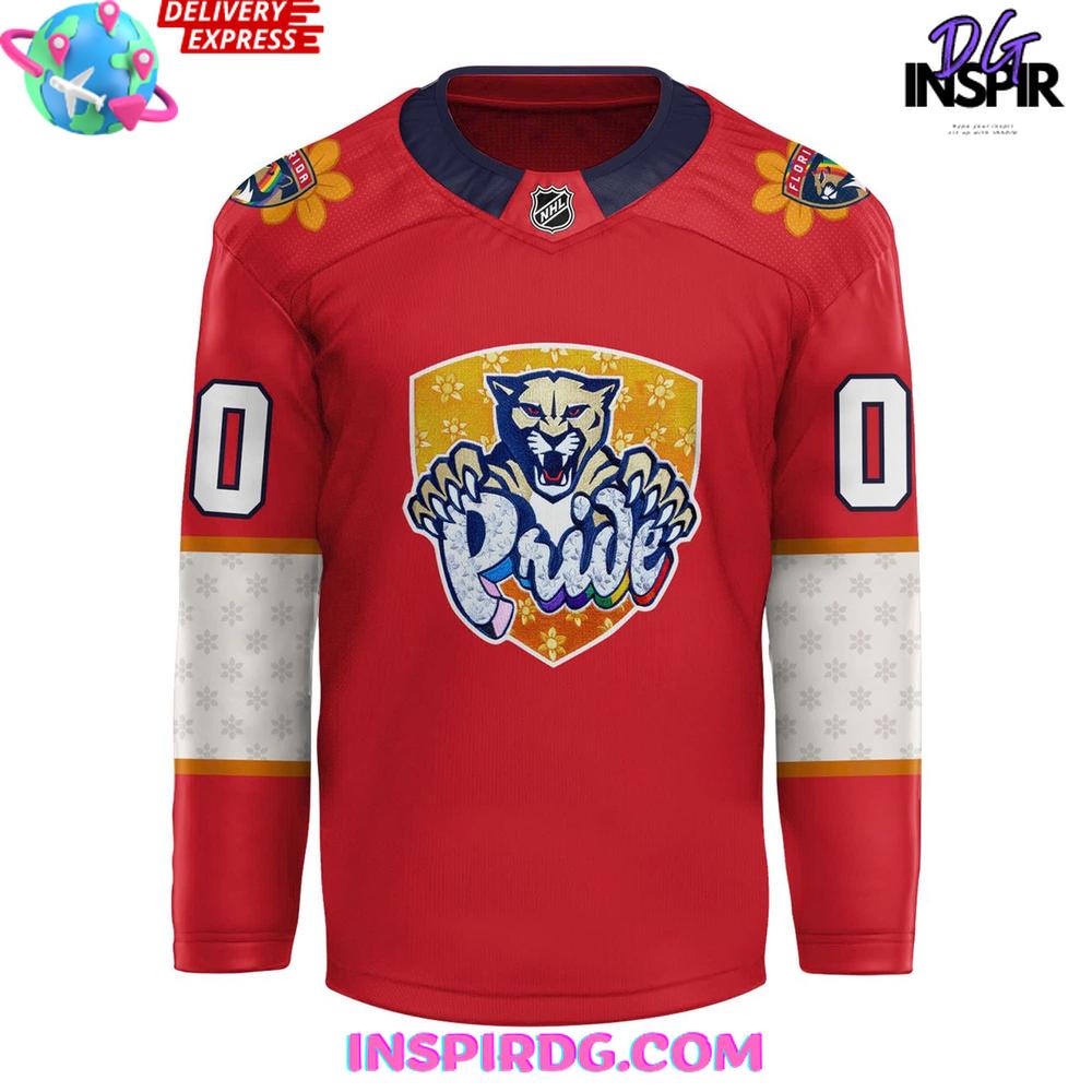 2025 Florida Panthers Pride Month Special Red Jersey
