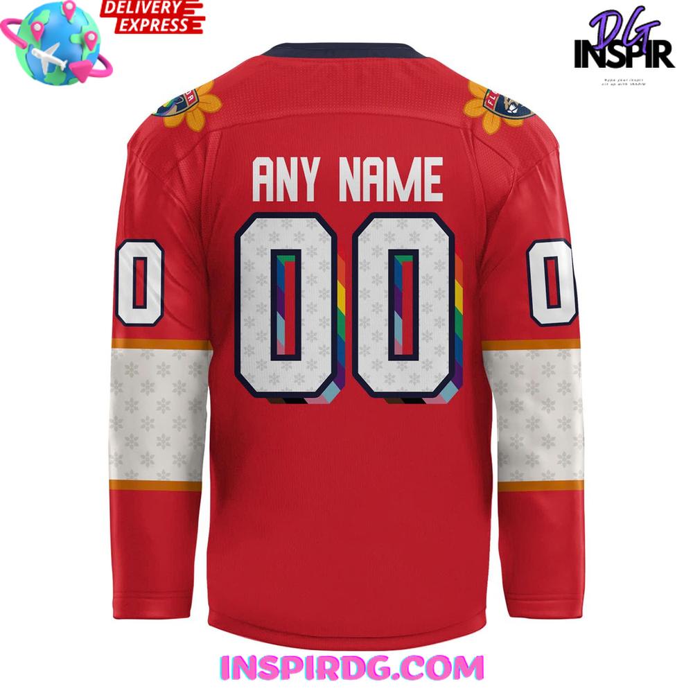 2025 Florida Panthers Pride Month Special Red Jersey