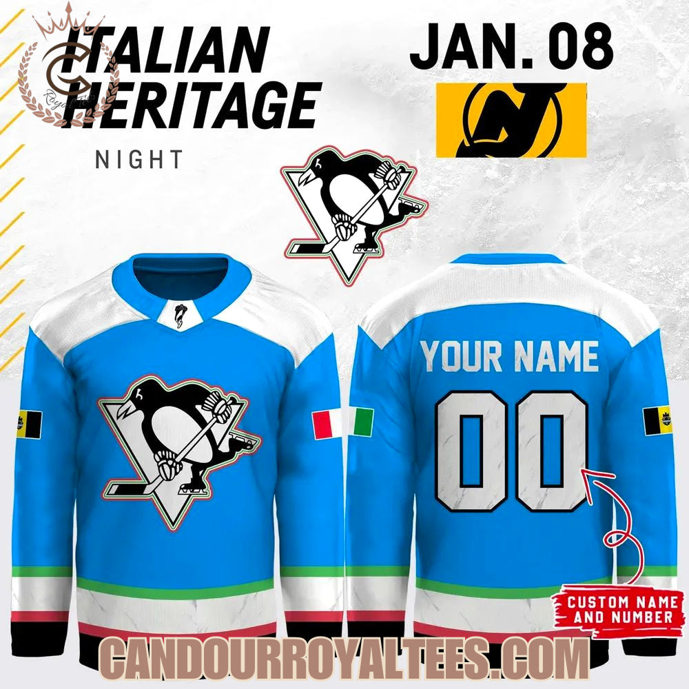 2026 Italian Heritage Night Pittsburgh Penguins Hockey Jersey