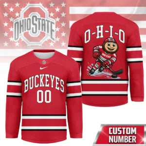 Custom Ohio State Buckeyes Hockey Jersey
