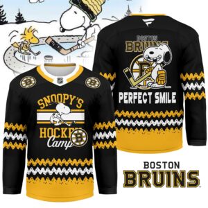 Boston Bruins Snoopy’S Hockey Camp Hockey Jersey