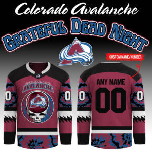 Colorado Avalanche Grateful Dead Night Custom Hockey Jersey