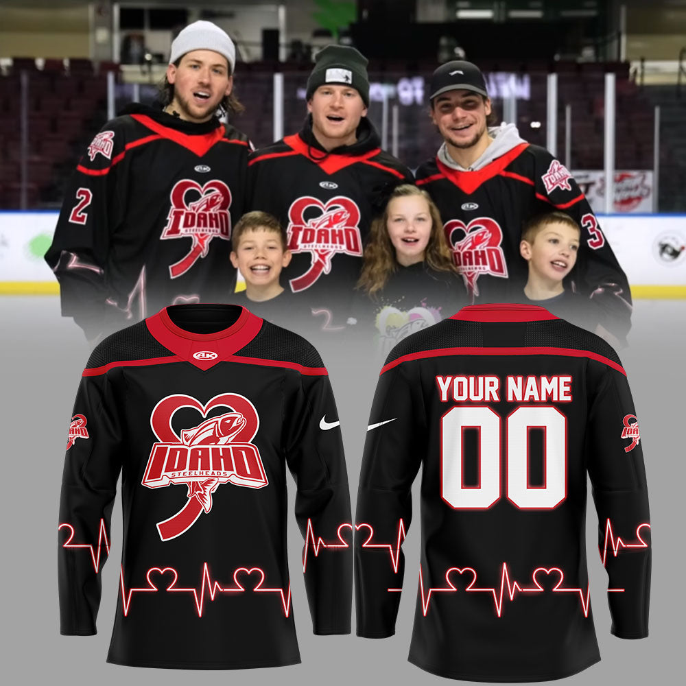 Idaho Steelheads Jayden Deluca Foundation Custom Name, Number For Fans Jersey