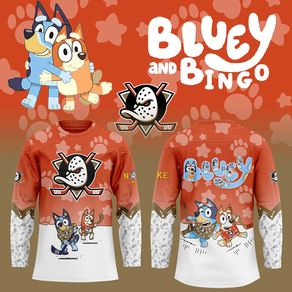 Anaheim Ducks Bluey And Bingo Jersey