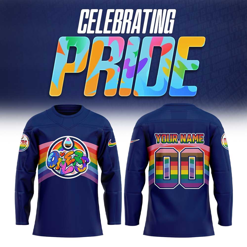 Edmonton Oilers Celebrating Pride Jersey Custom Name, Number For Fans