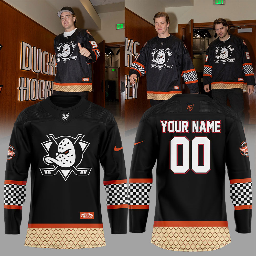 Anaheim Ducks X Vans Uniform Custom Name, Number For Fans Jersey