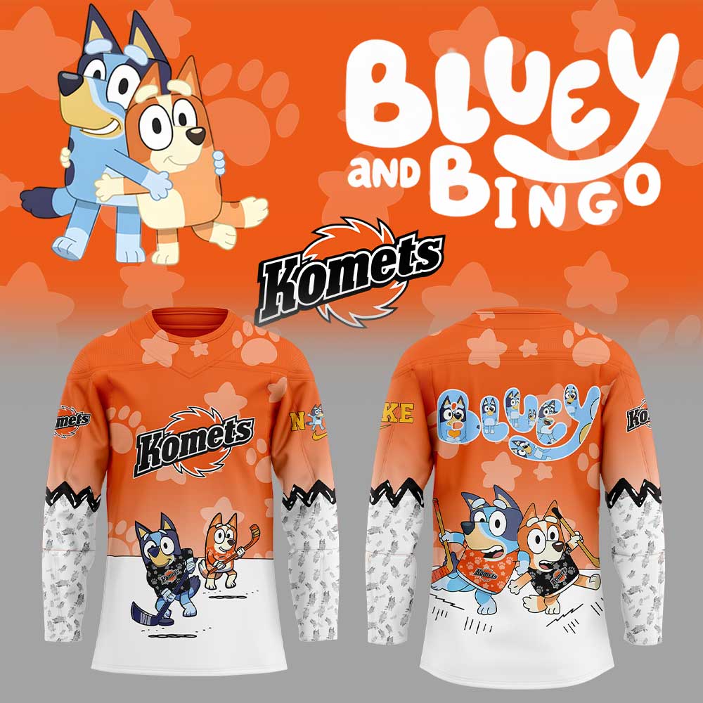 Fort Wayne Komets Bluey And Bingo Jersey