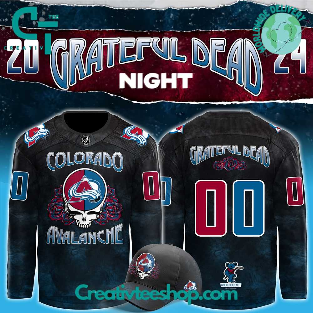 Colorado Avalanche X Grateful Dead Night 2024 Hockey Jersey