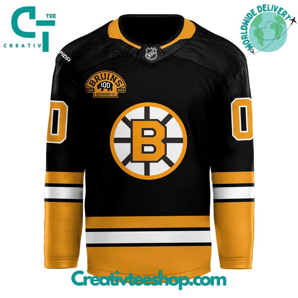 Boston Bruins X 100Th Birthday Throwback Style Limited Edition Hockey Jersey