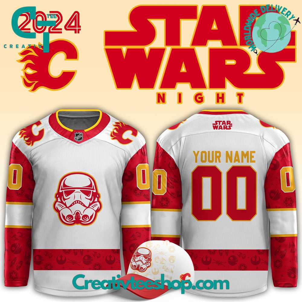 Calgary Flames X Star Wars Night 2024 Hockey Jersey