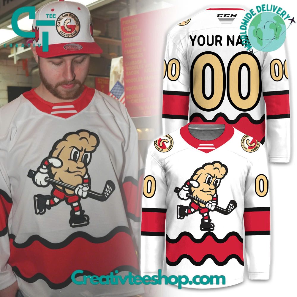 Cleveland Monsters Pucks &amp; Pierogies Weekend Special Hockey Jersey