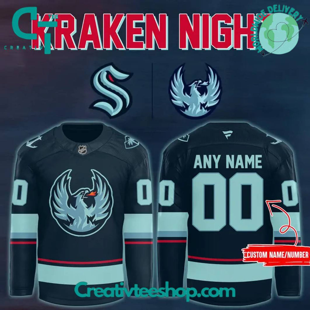 Coachella Valley Firebirds Kraken Night 2025 Special Hockey Jersey