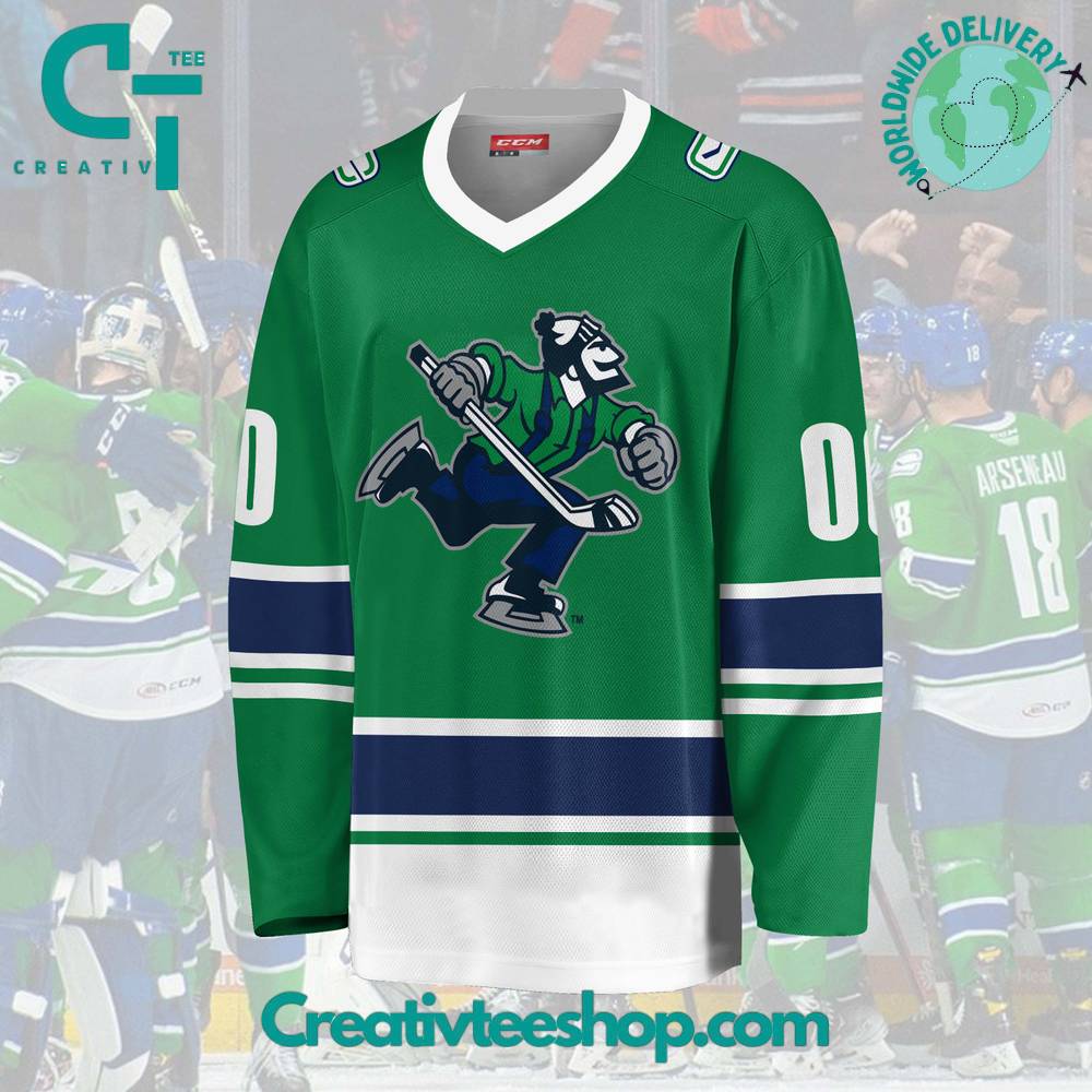 Ahl Abbotsford Canucks 2024 Green Hockey Jersey