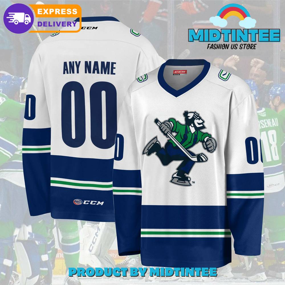 Ahl Abbotsford Canucks 2024 Personalized White Hockey Jersey
