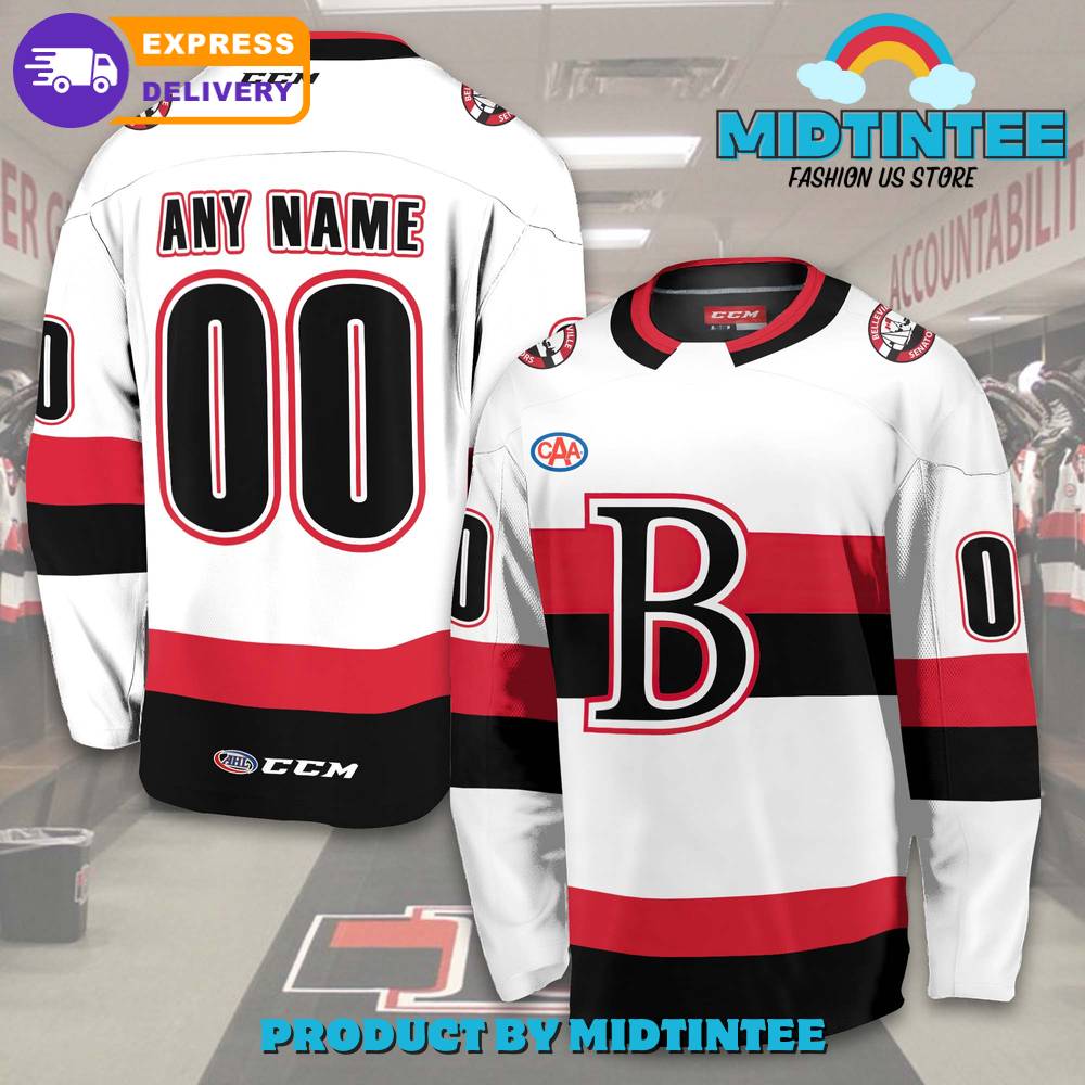 Ahl Belleville Senators 2023-2024 Personalized White Hockey Jersey
