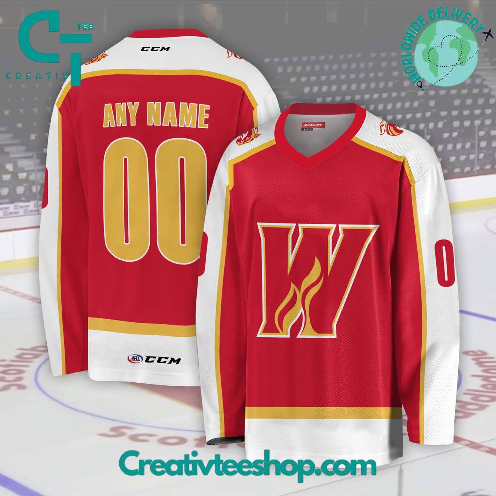 Ahl Calgary Wranglers 2024 Red Hockey Jersey