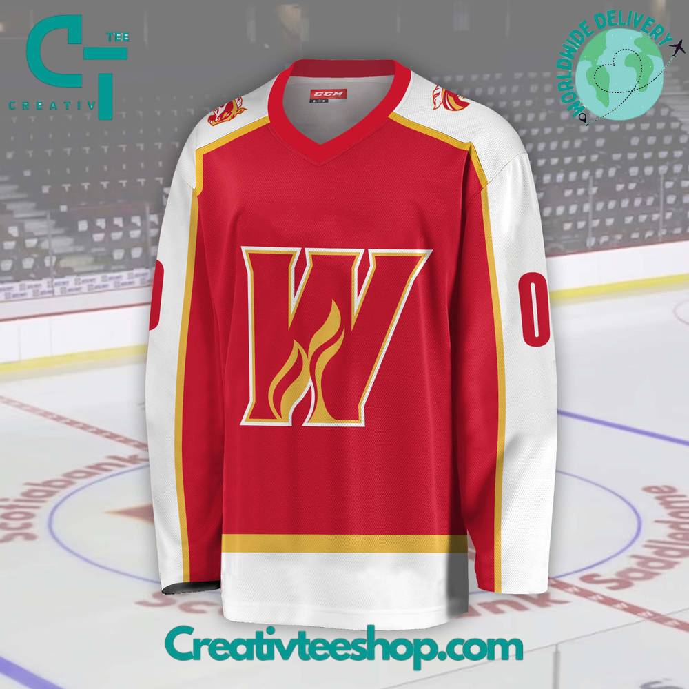 Ahl Calgary Wranglers 2024 Red Hockey Jersey