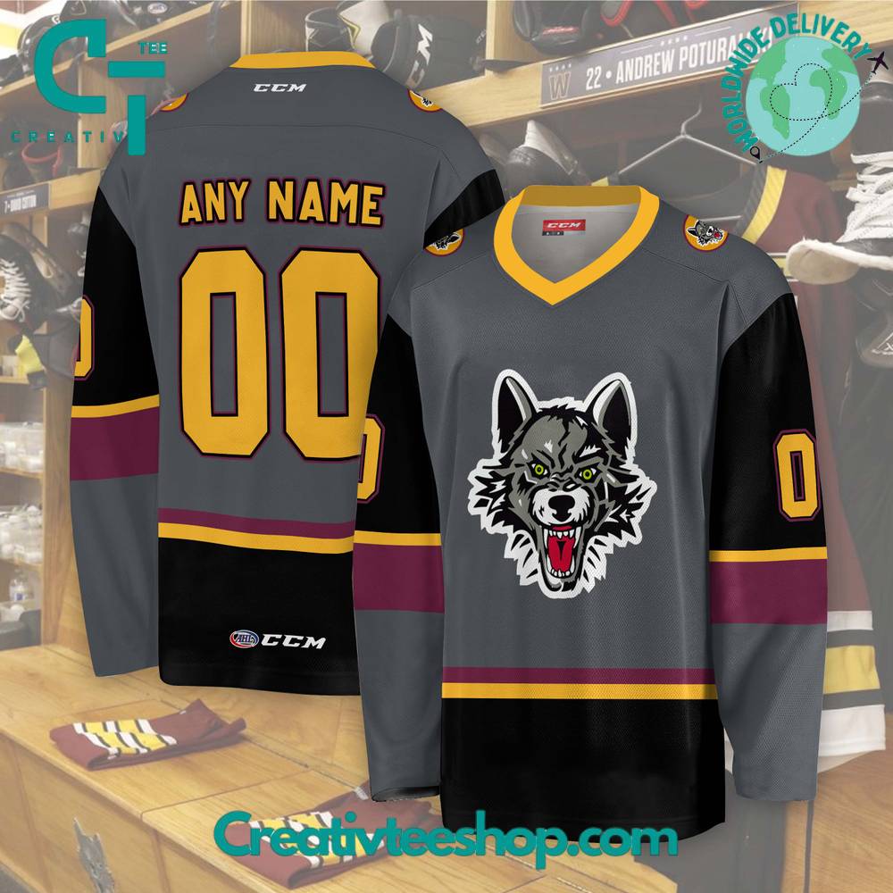 Ahl Chicago Wolves 2024 Grey Hockey Jersey