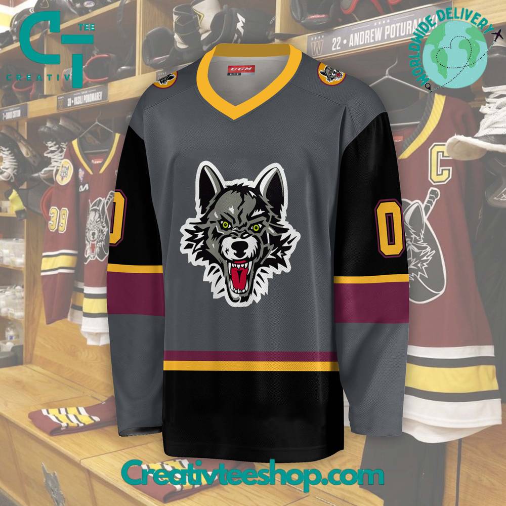 Ahl Chicago Wolves 2024 Grey Hockey Jersey