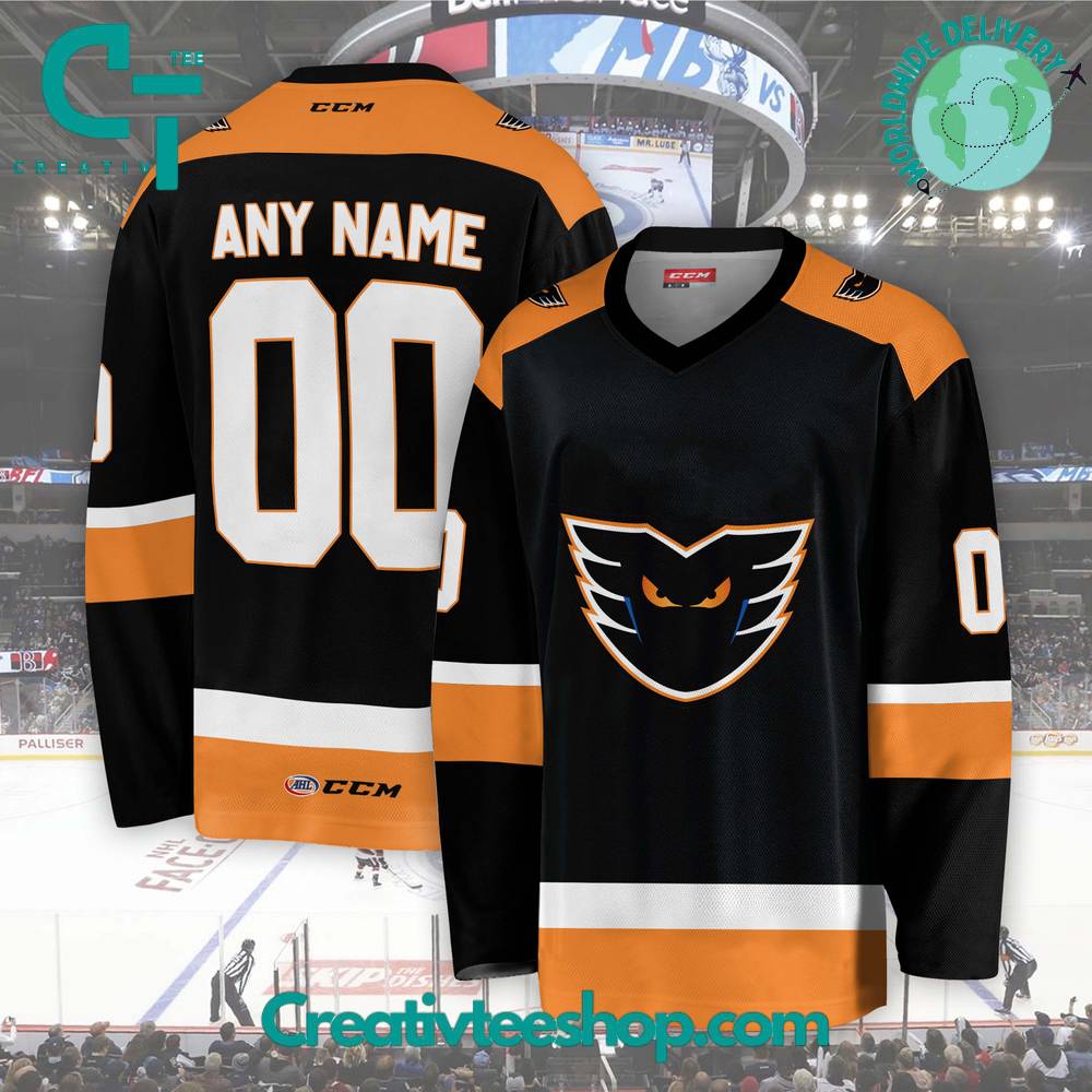 Ahl Lehigh Valley Phantoms 2024 Black Hockey Jersey