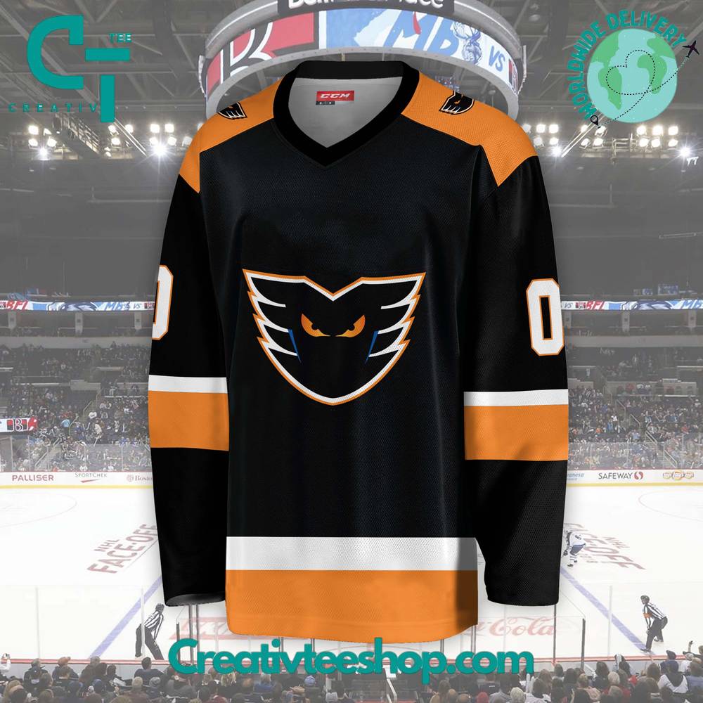 Ahl Lehigh Valley Phantoms 2024 Black Hockey Jersey
