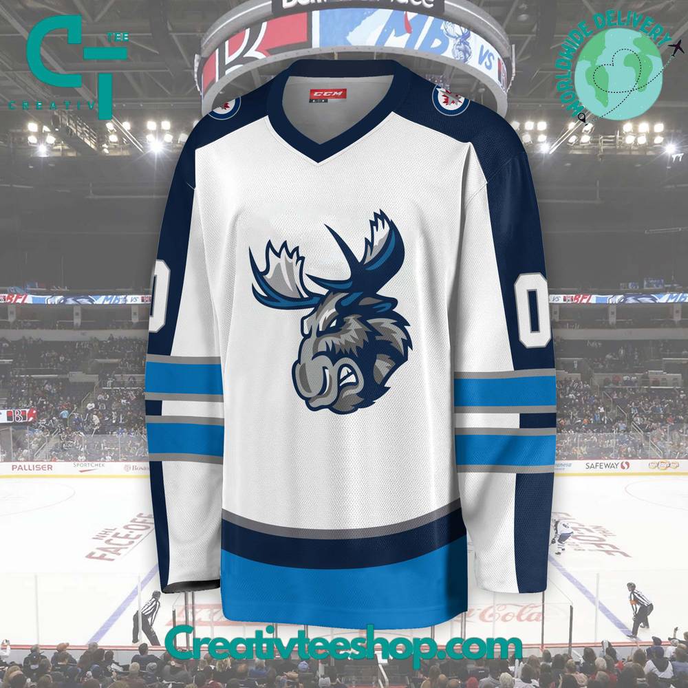 Ahl Manitoba Moose 2024 White Hockey Jersey