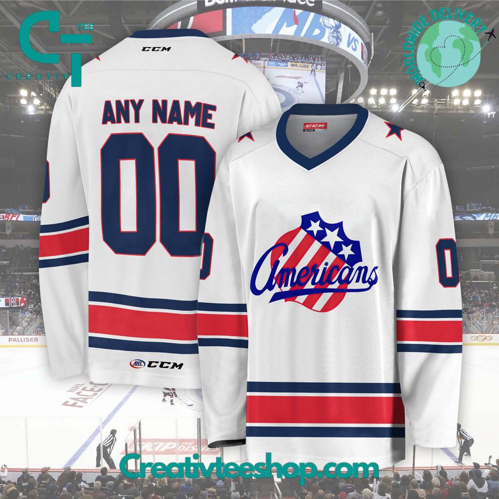 Ahl Rochester Americans 2024 White Hockey Jersey