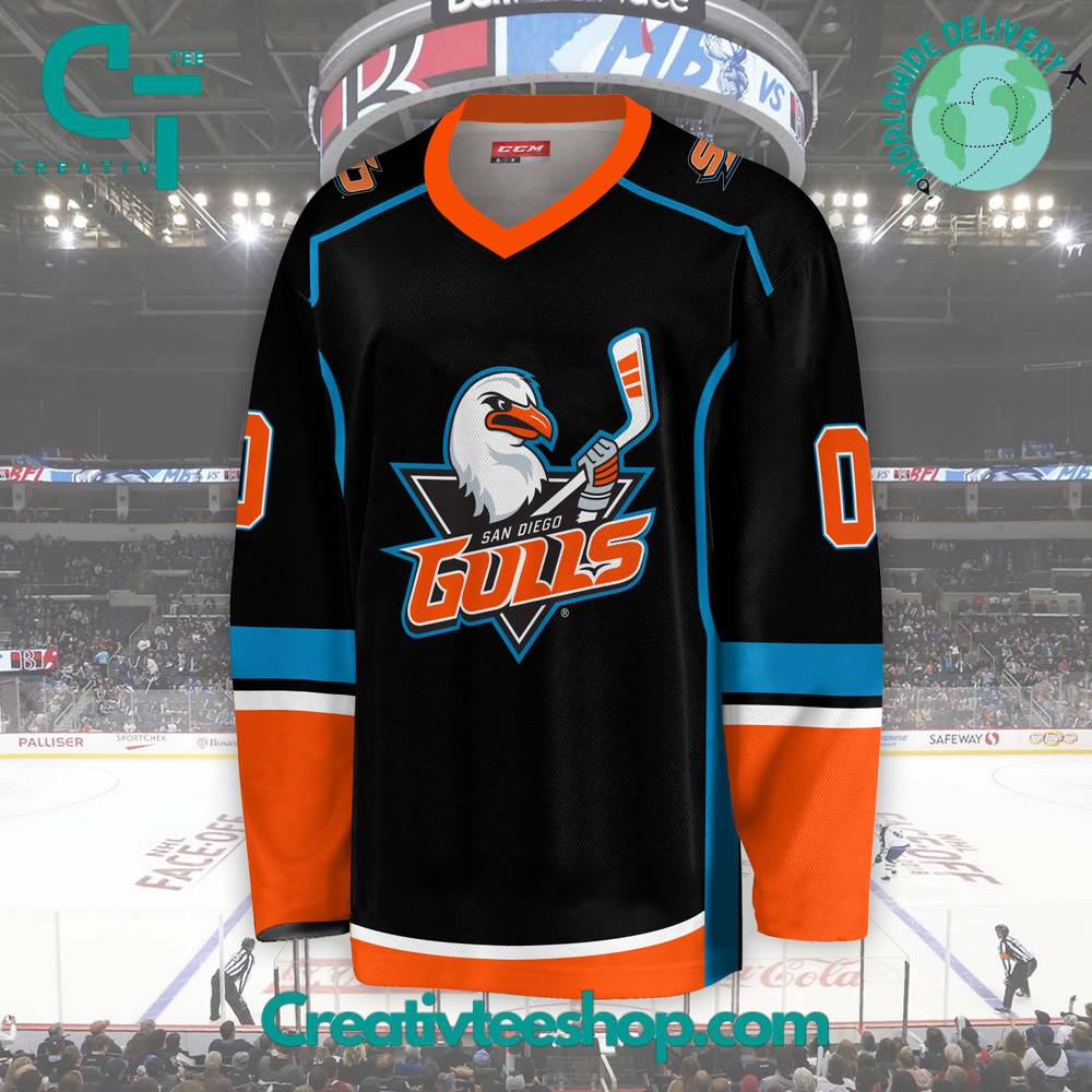 Ahl San Diego Gulls 2024 Black Hockey Jersey