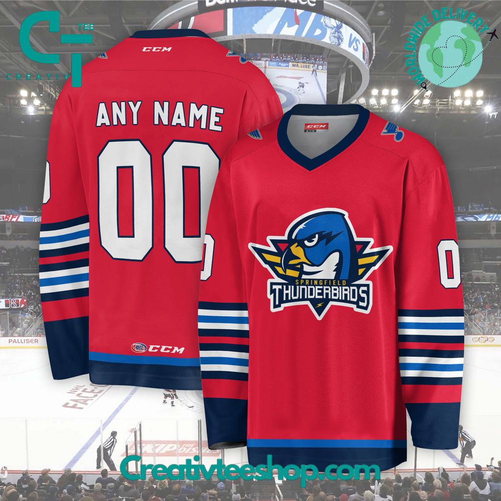 Ahl Springfield Thunderbirds 2024 Red Hockey Jersey