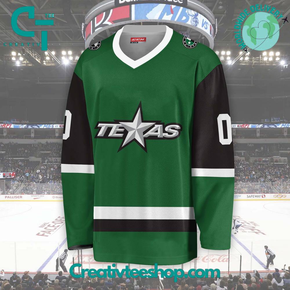 Ahl Texas Stars 2024 Green Hockey Jersey