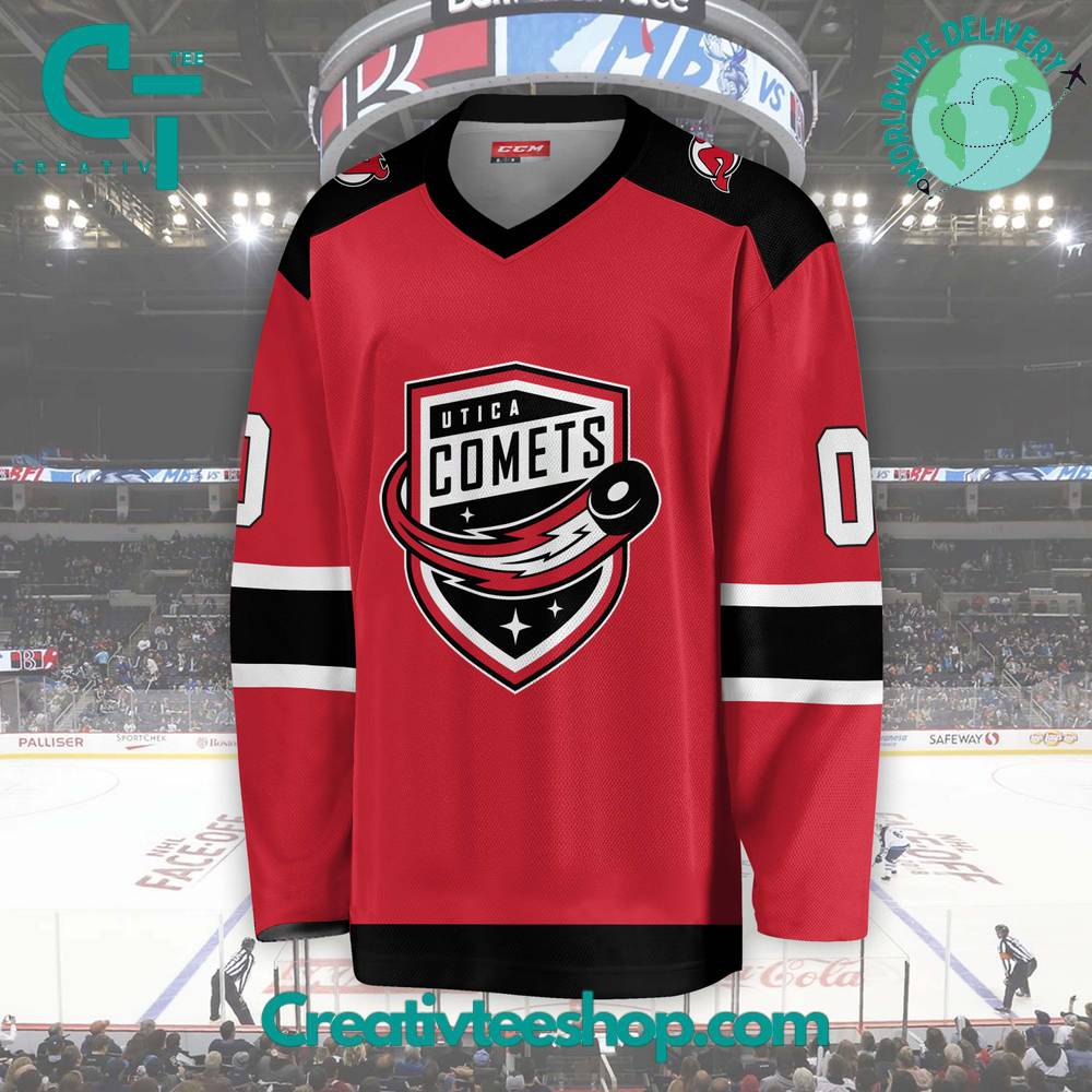 Ahl Utica Comets 2024 Red Hockey Jersey