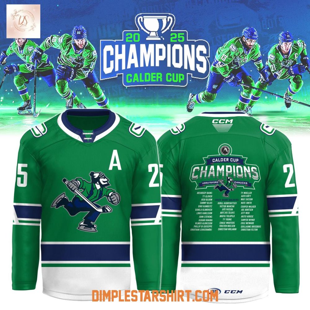 Abbotsford Canucks Ccm Ahl Calder Cup Champions 2025 Hockey Jersey