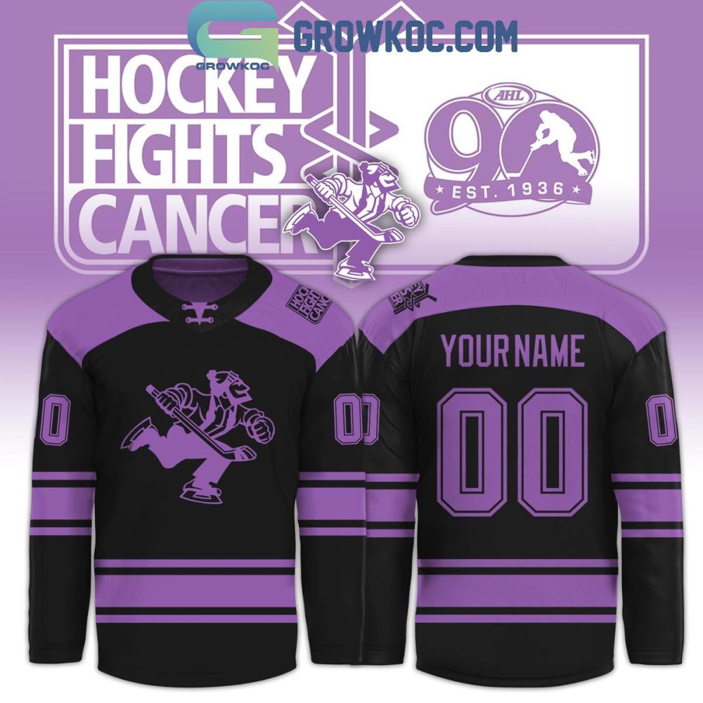Abbotsford Canucks X Hockey Fights Cancer 2025 Black Hockey Jersey