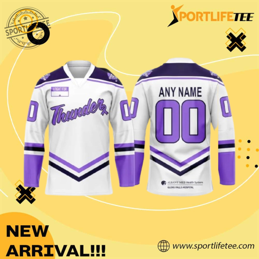 Adirondack Thunder Hockey Fights Cancer 2026 Hockey Jersey Edition