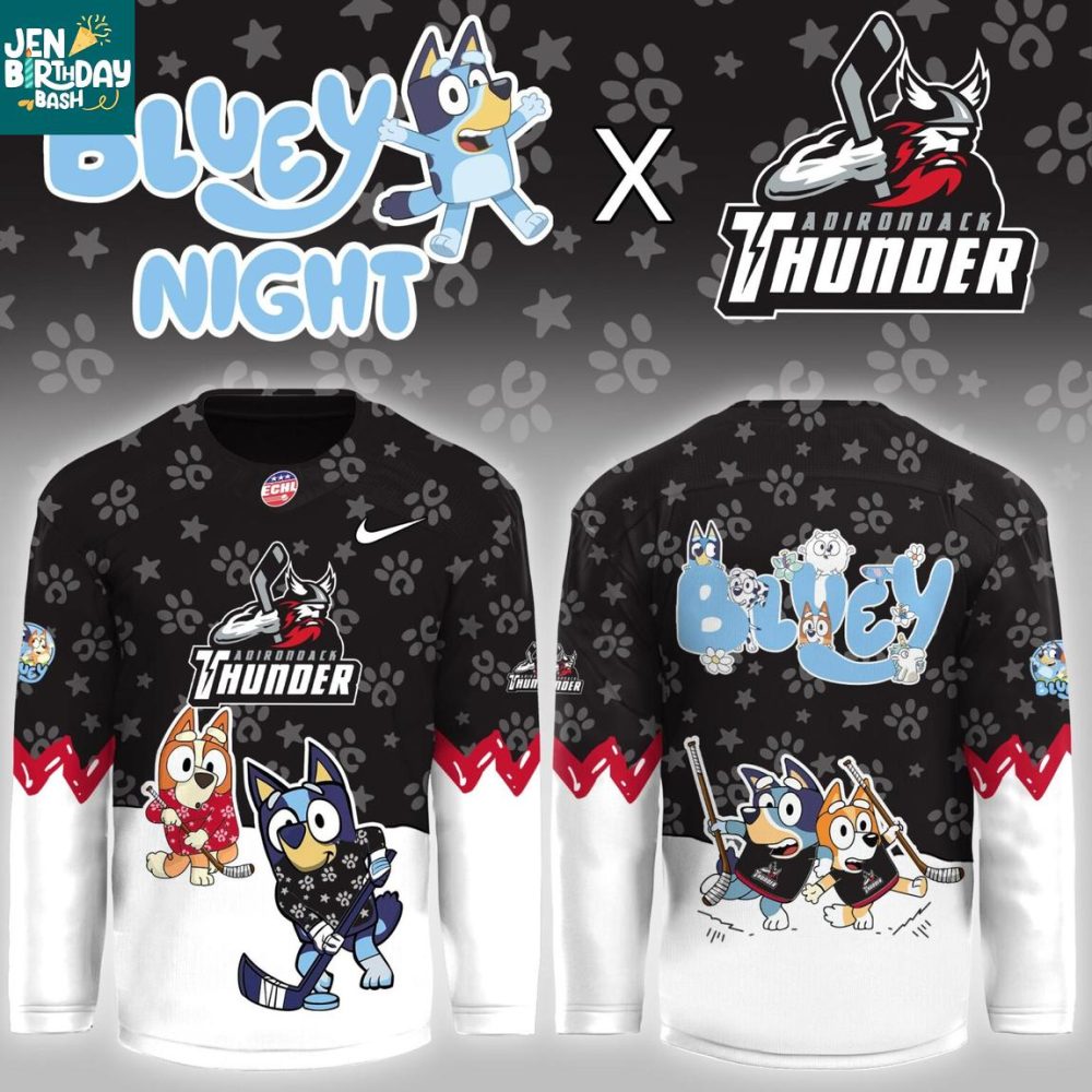 Adirondack Thunder X Bluey And Bingo 2026 Game Night Hockey Jersey