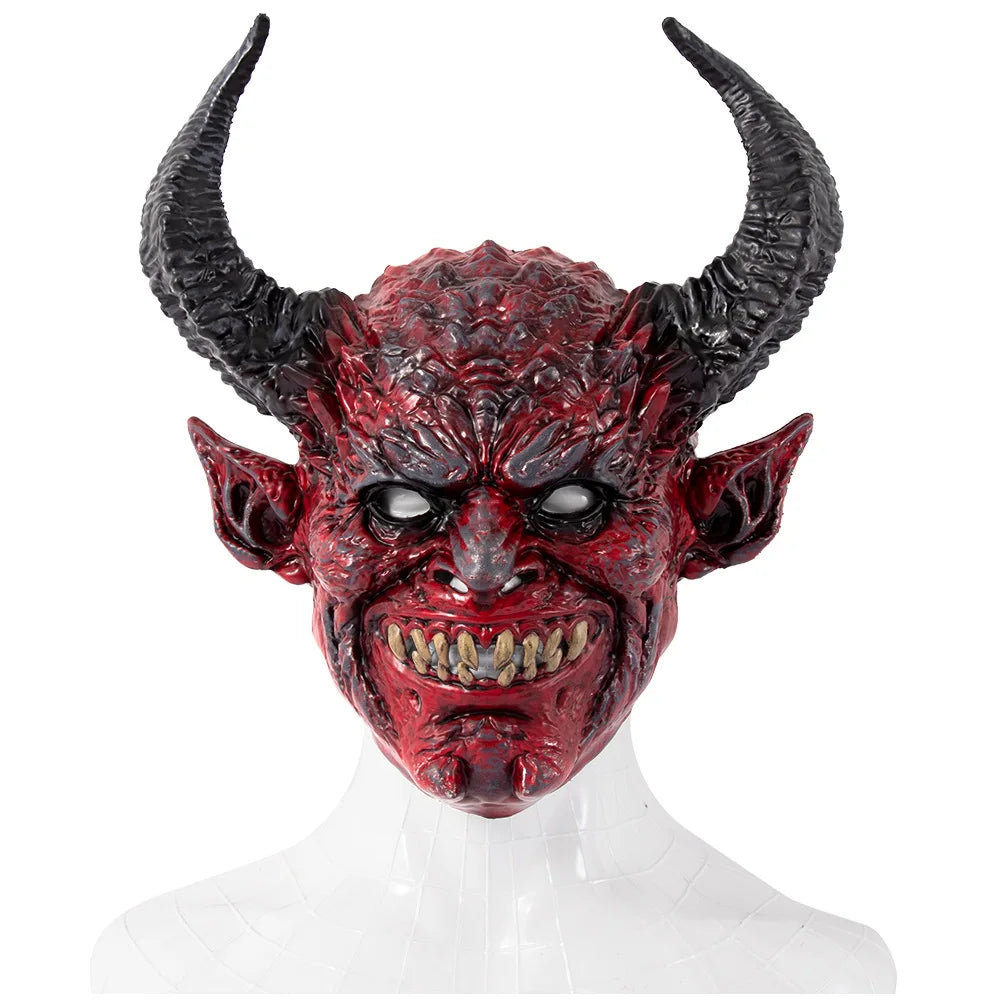 Halloween Head Horror Devil Latex Mask Adults Masquerade Mask for Stage Performance Festival Cosplay Easter Party