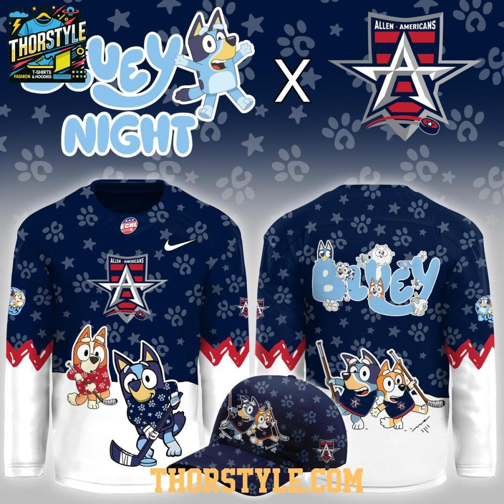 Allen Americans Bluey Night X Game Themed 2026 Hockey Jersey