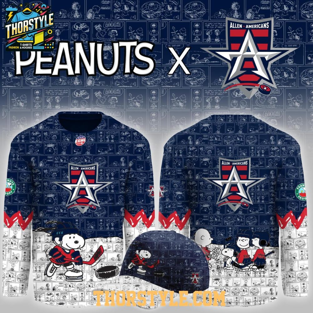 Allen Americans Peanuts Night X Game Themed 2026 Hockey Jersey